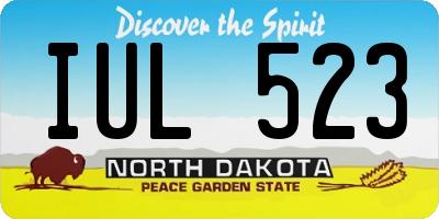 ND license plate IUL523