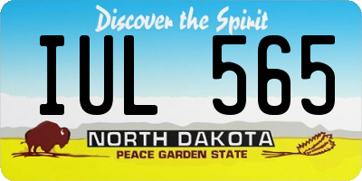 ND license plate IUL565