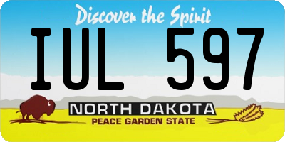 ND license plate IUL597