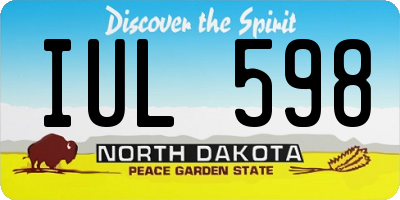ND license plate IUL598