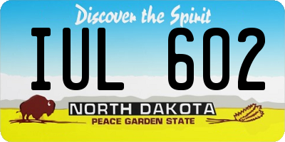 ND license plate IUL602