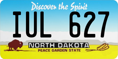ND license plate IUL627