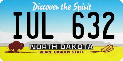 ND license plate IUL632
