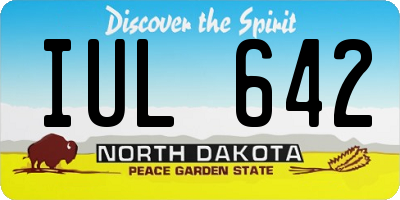 ND license plate IUL642