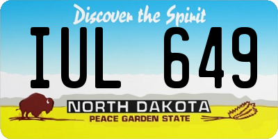ND license plate IUL649