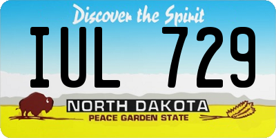 ND license plate IUL729