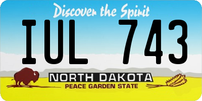 ND license plate IUL743
