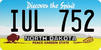 ND license plate IUL752