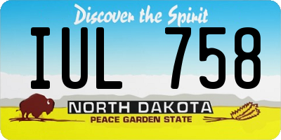 ND license plate IUL758