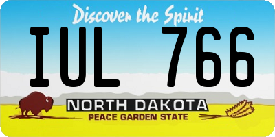 ND license plate IUL766