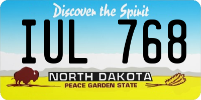 ND license plate IUL768