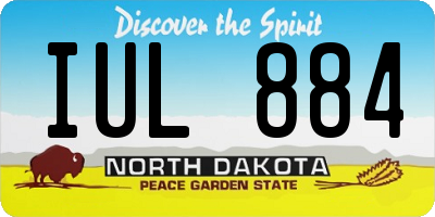 ND license plate IUL884