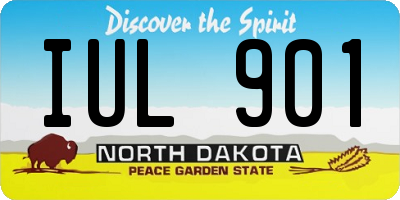 ND license plate IUL901