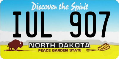ND license plate IUL907