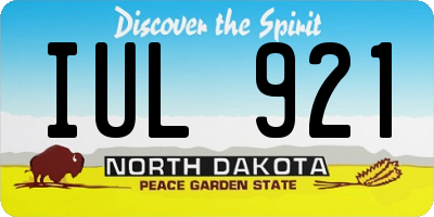 ND license plate IUL921