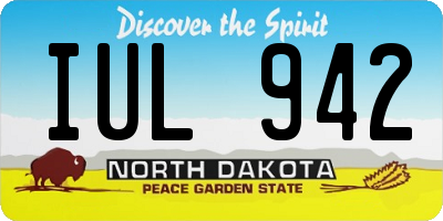 ND license plate IUL942
