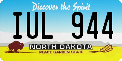 ND license plate IUL944