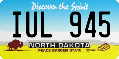 ND license plate IUL945