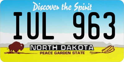 ND license plate IUL963