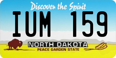 ND license plate IUM159