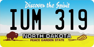 ND license plate IUM319