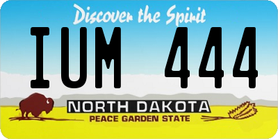 ND license plate IUM444