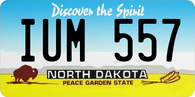 ND license plate IUM557