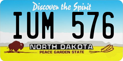 ND license plate IUM576