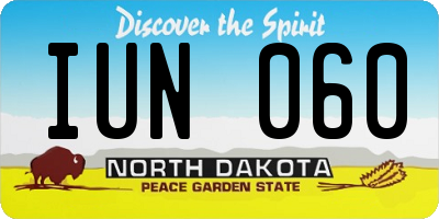 ND license plate IUN060