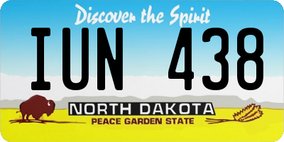 ND license plate IUN438