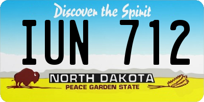 ND license plate IUN712