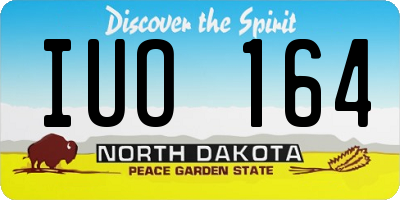 ND license plate IUO164
