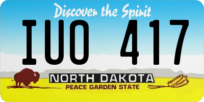 ND license plate IUO417