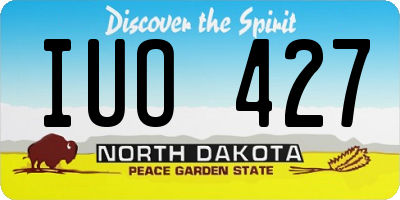 ND license plate IUO427