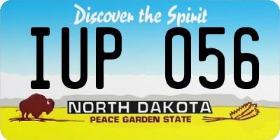 ND license plate IUP056