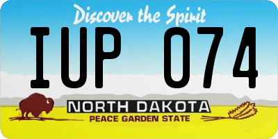 ND license plate IUP074