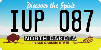 ND license plate IUP087