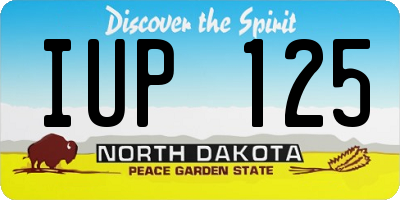 ND license plate IUP125