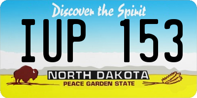 ND license plate IUP153