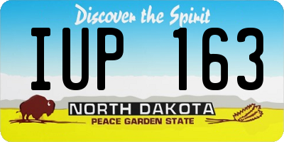 ND license plate IUP163