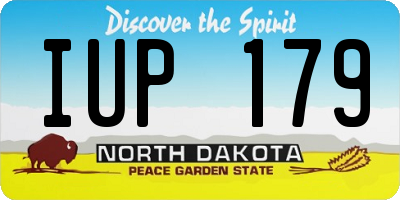 ND license plate IUP179