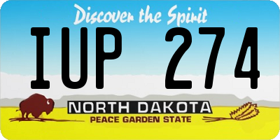 ND license plate IUP274
