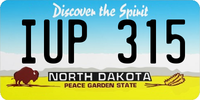 ND license plate IUP315