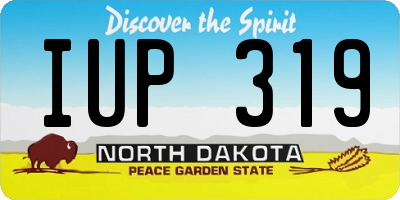 ND license plate IUP319