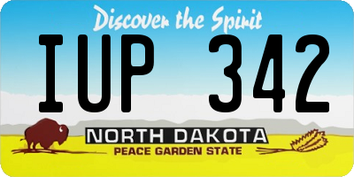 ND license plate IUP342