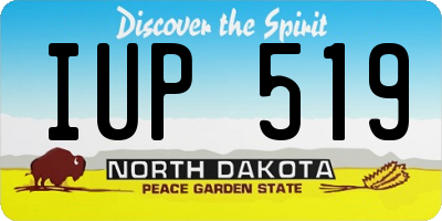 ND license plate IUP519
