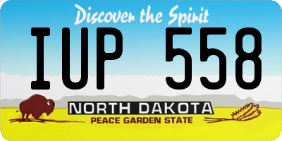 ND license plate IUP558
