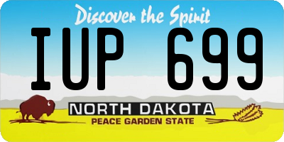 ND license plate IUP699