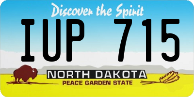 ND license plate IUP715