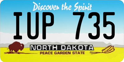 ND license plate IUP735